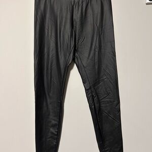 Black Faux Leather Leggings